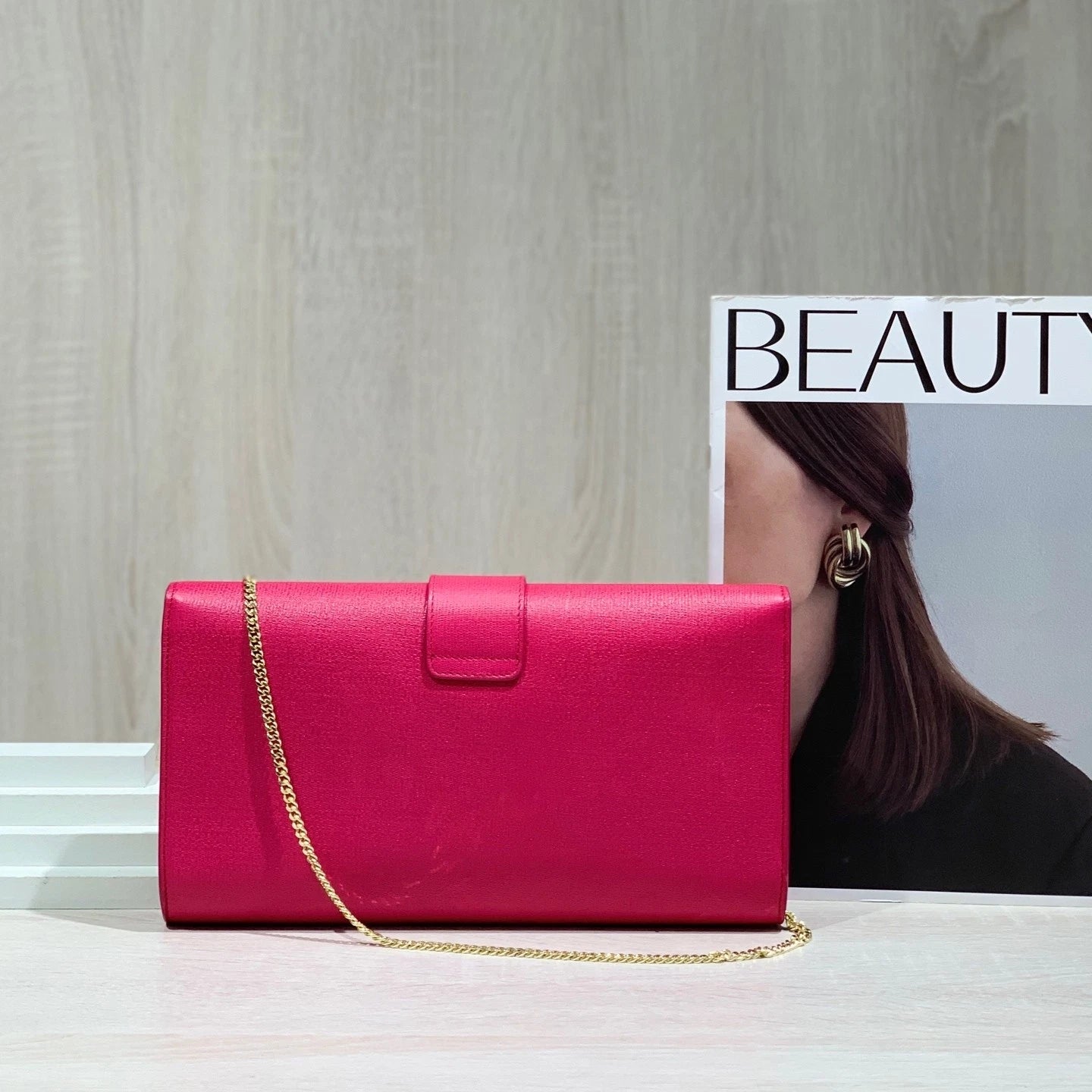 Saint Laurent Pink Large Evening Bag Crossbody For Women