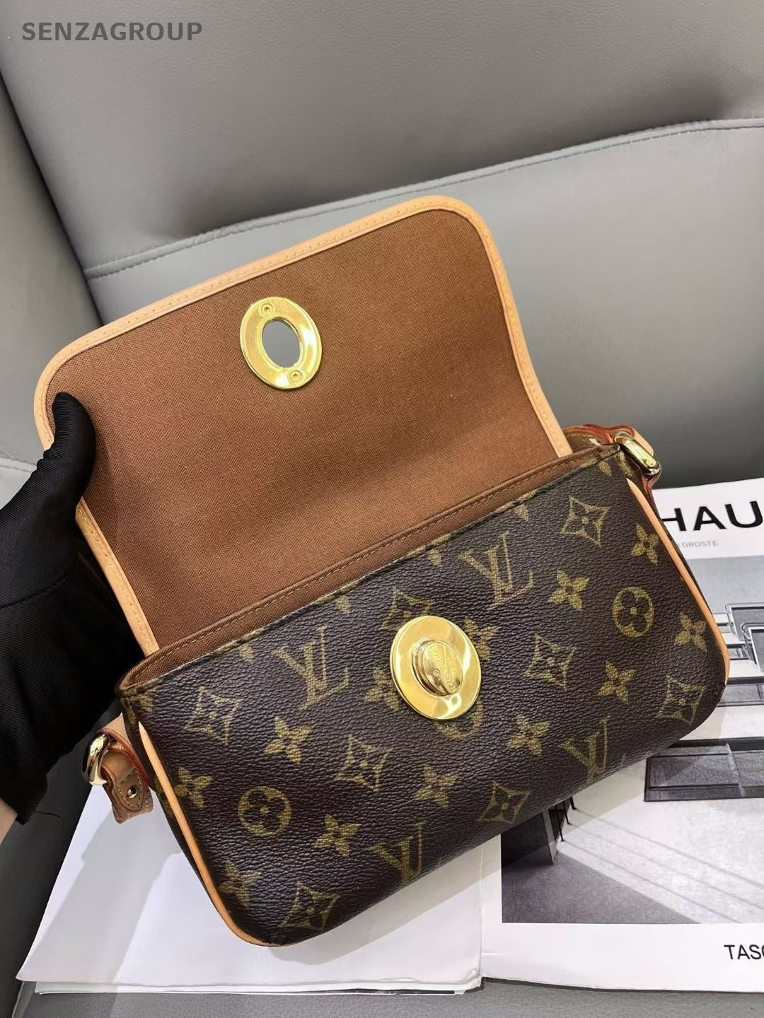 Louis Vuitton Monogram Armpit Bag Shoulder Bag Women Brown