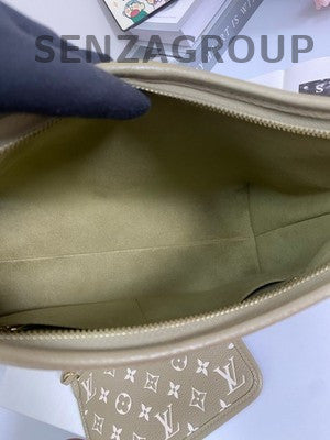 Louis Vuitton Small Carryall Green Gold Shoulder Crossbody Bag Women Fashion