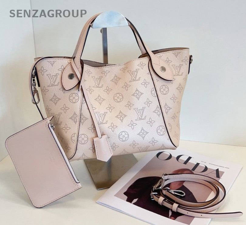 Louis Vuitton Hina PM Monogram Calfskin 2way Shoulder Handbag Women Pink