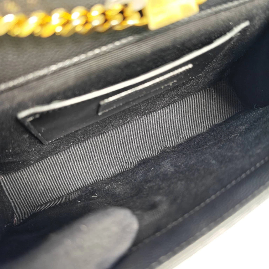 Saint Laurent Kate Medium Black Caviar Leather Shoulder Bag For Women