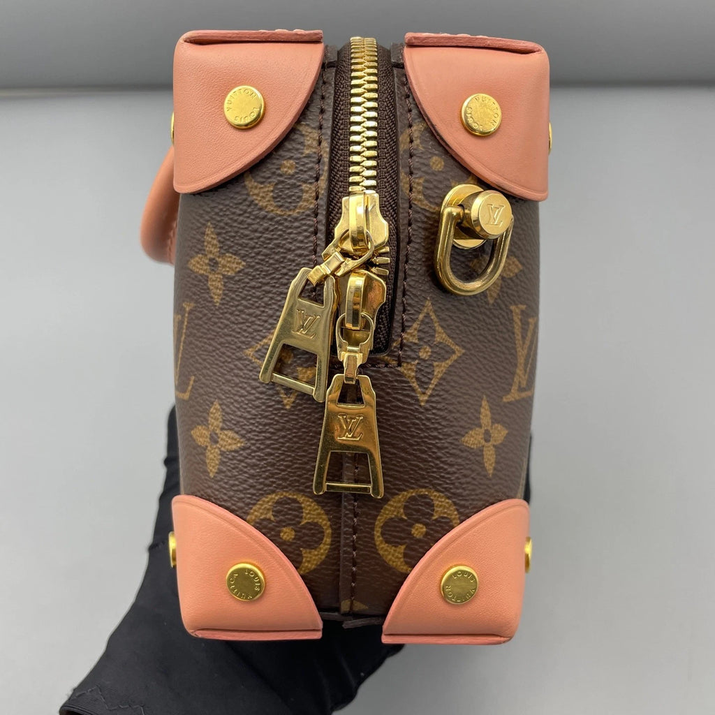 Louis Vuitton Soft Trunk Mini Monogram Canvas Top Handle Crossbody Bag Women