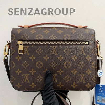 Louis Vuitton Monogram Canvas Pochette Metis Messenger Bag Brown Gold