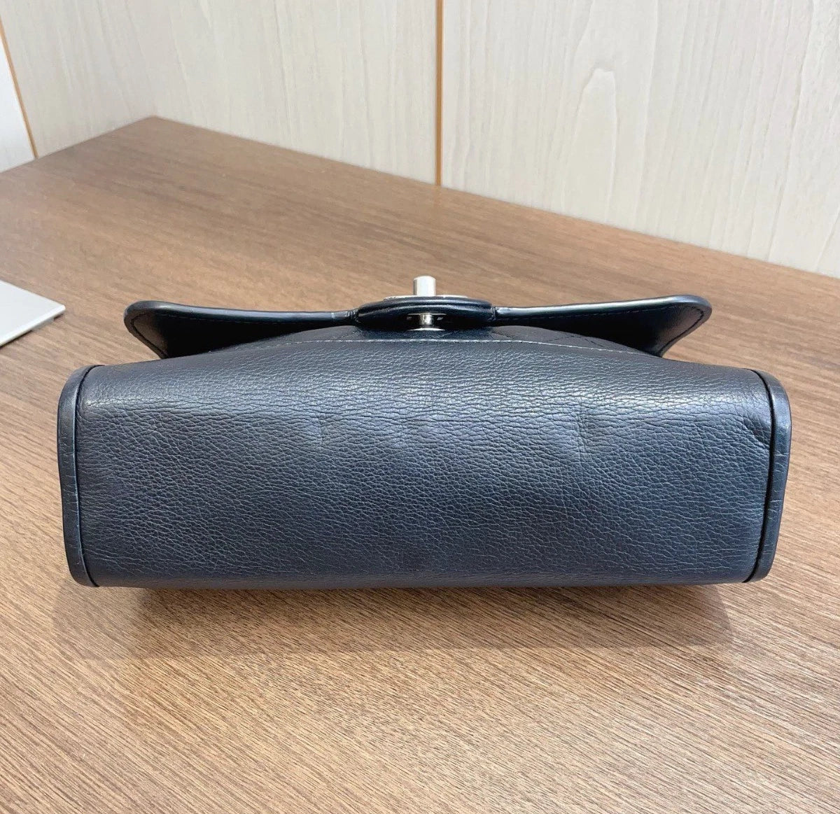 Chanel Classic Flap Diamond Black Shoulder Bag Turn Lock Women Fashion