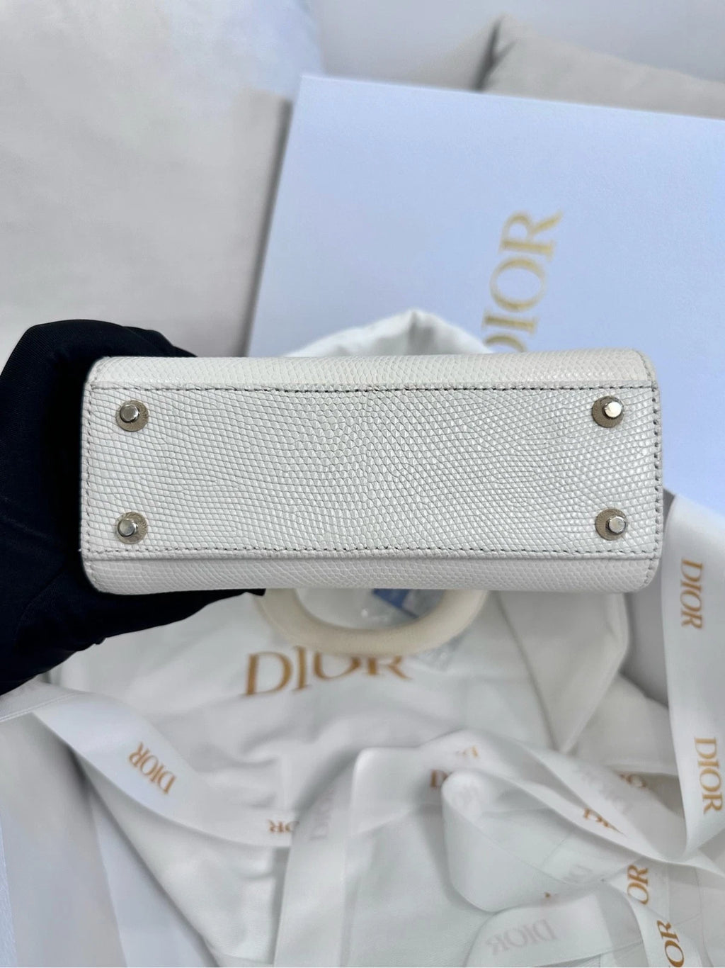 Dior Lady Dior 3-grid White Handbag Crossbody Bag For Women