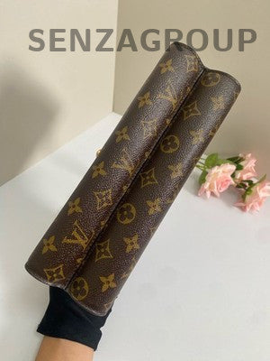 Louis Vuitton Victoire Monogram Blue Chain Crossbody Bag Women Classic