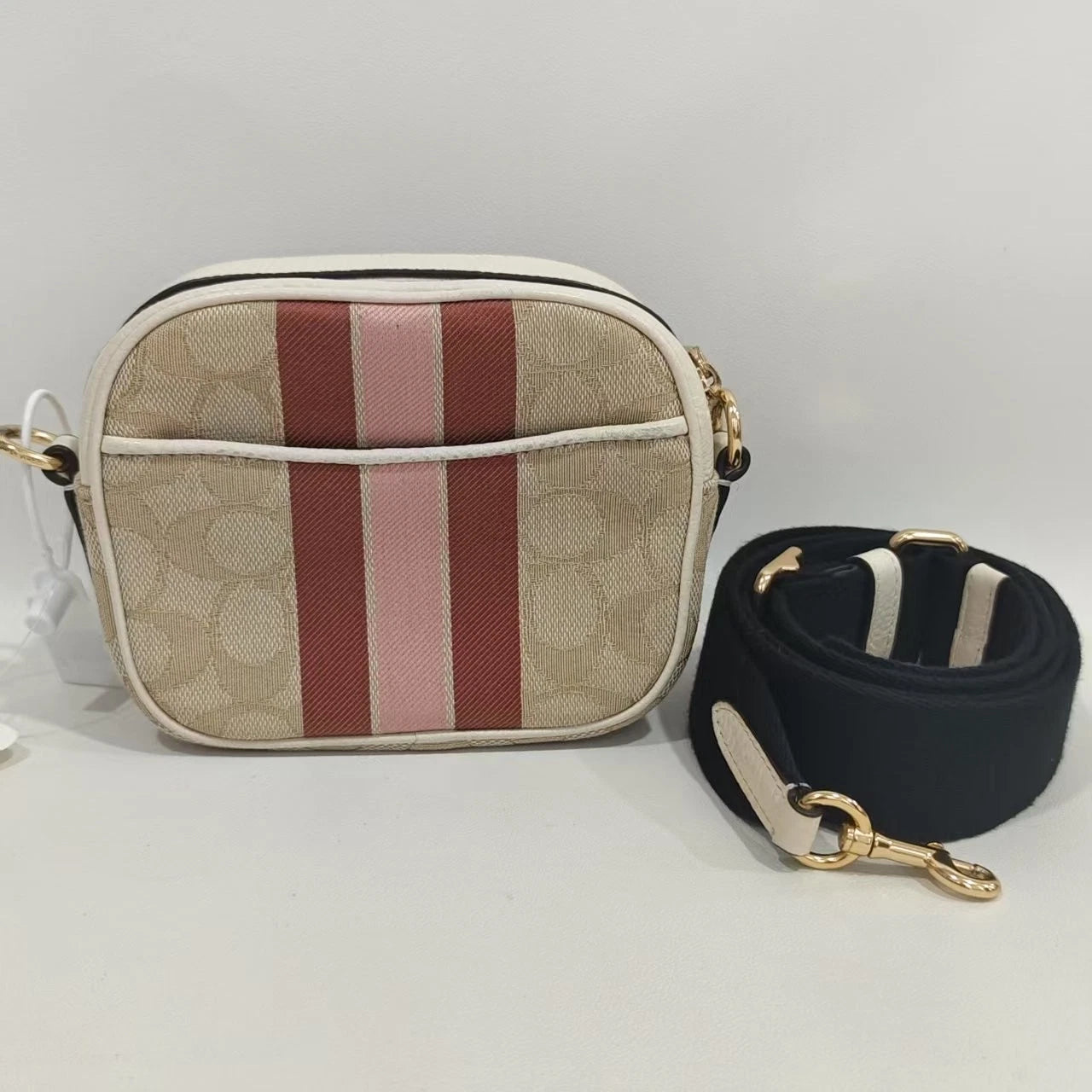 Coach Beige Canvas Shoulder Bag For Women