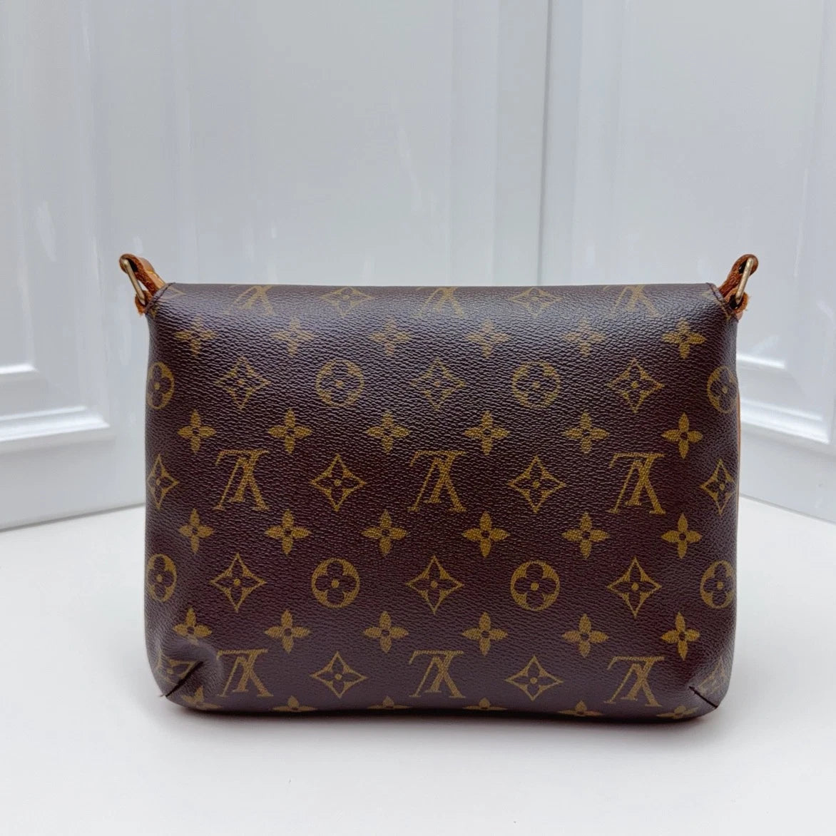 Louis Vuitton Musette Tango Monogram Shoulder Crossbody Brown Gold Women Vintage