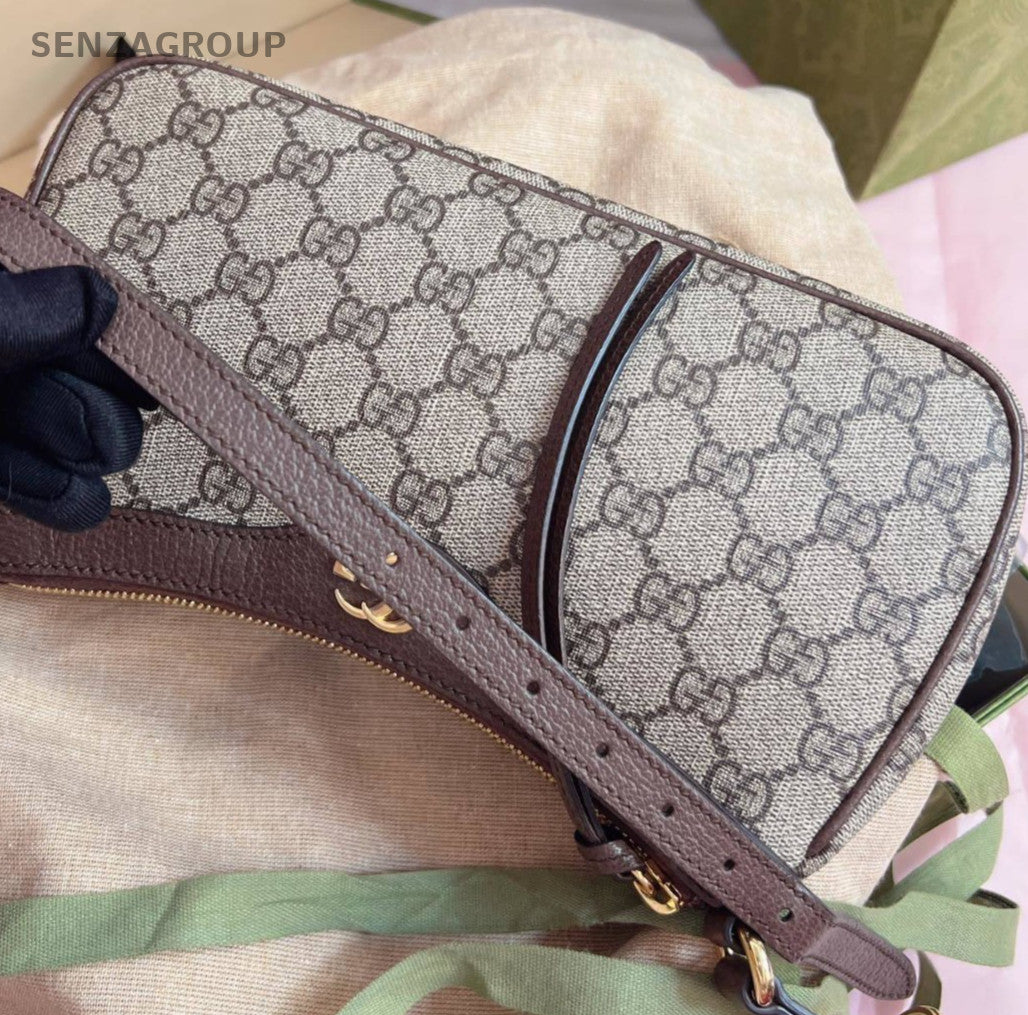 Gucci Ophidia GG Supreme Underarm Bag Shouldre Bag Women Brown Brand New