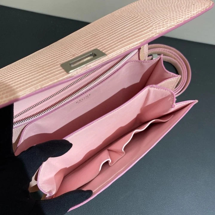 Celine Box 2Way Shoulder Bag Crossbody Pink Used Women Classic Fashion D