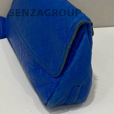 Bottega Veneta Blue Chain Shoulder Crossbody Bag Women's Fashion Classic