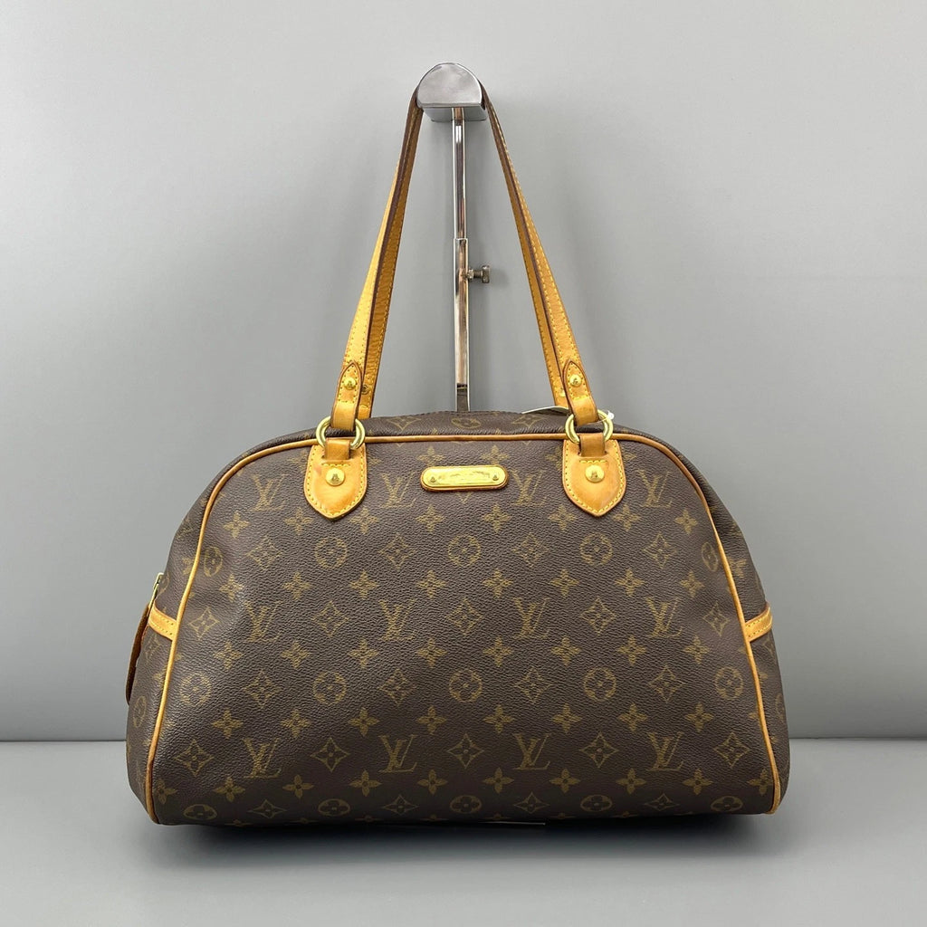Louis Vuitton Montorgueil Bowling Bag Monogram Canvas Shoulder Bag Gold Hardware