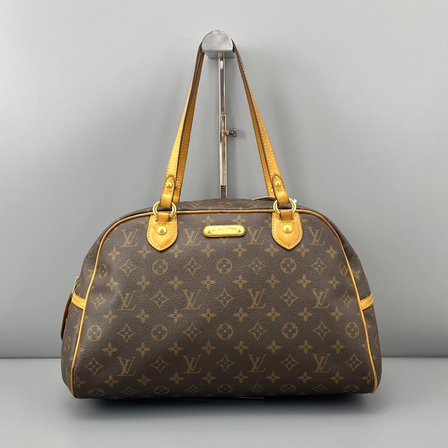 Louis Vuitton Montorgueil Bowling Bag Monogram Canvas Shoulder Bag Gold Hardware