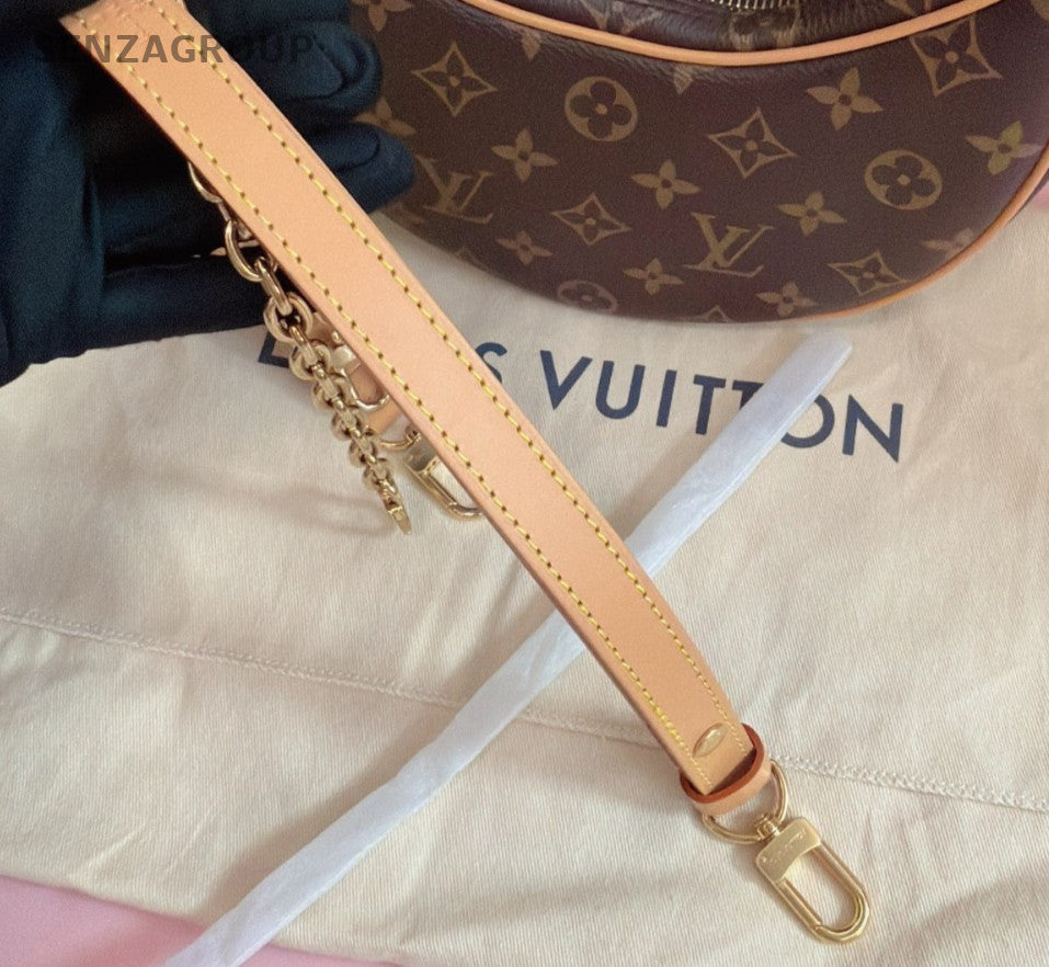 Louis Vuitton Loop Monogram Chain Shoulder Crossbody Brown Gold Women Classic