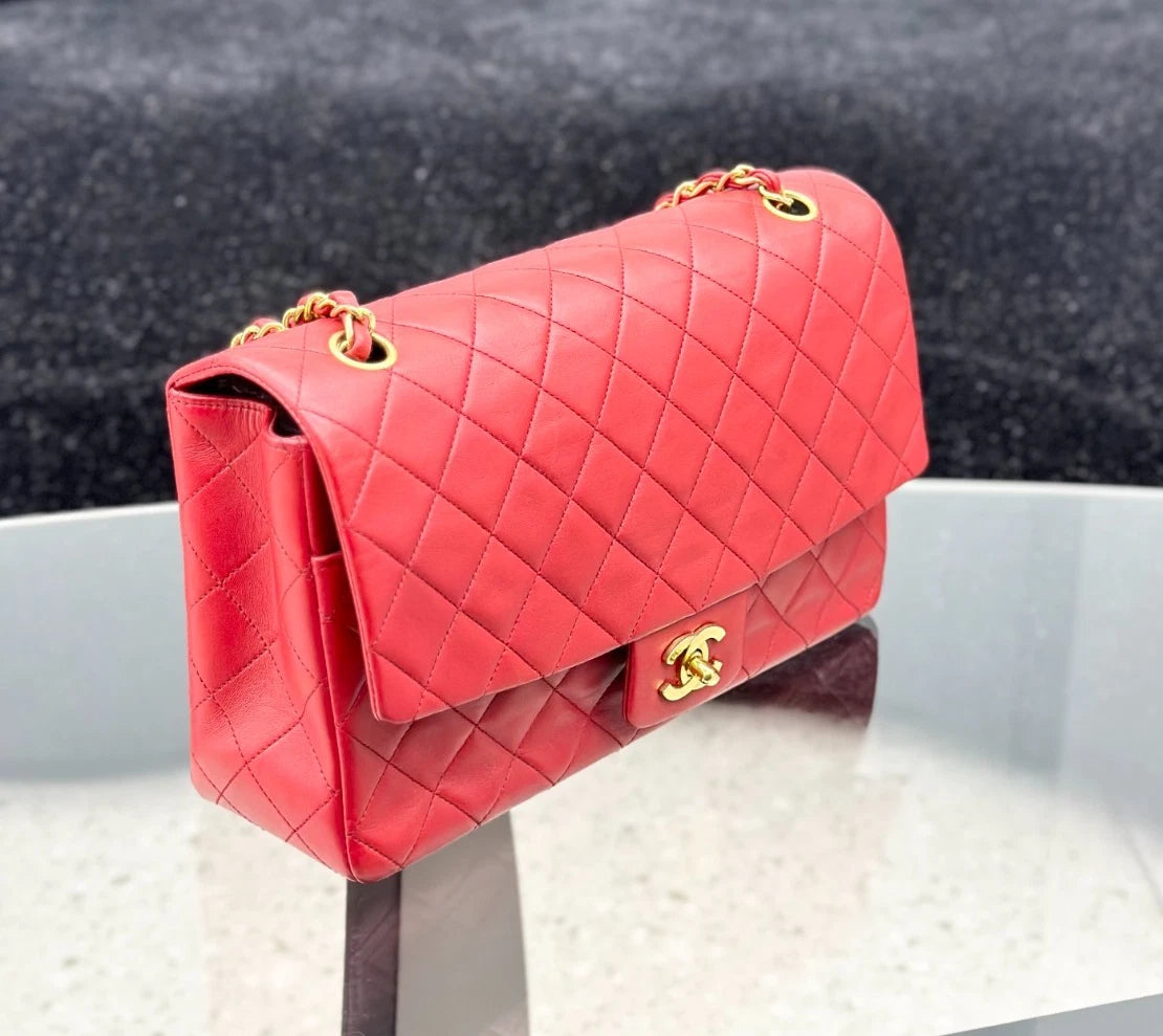 Chanel Classic Flap Vintage Lambskin Shoulder Bag Crossbody Bag Women S