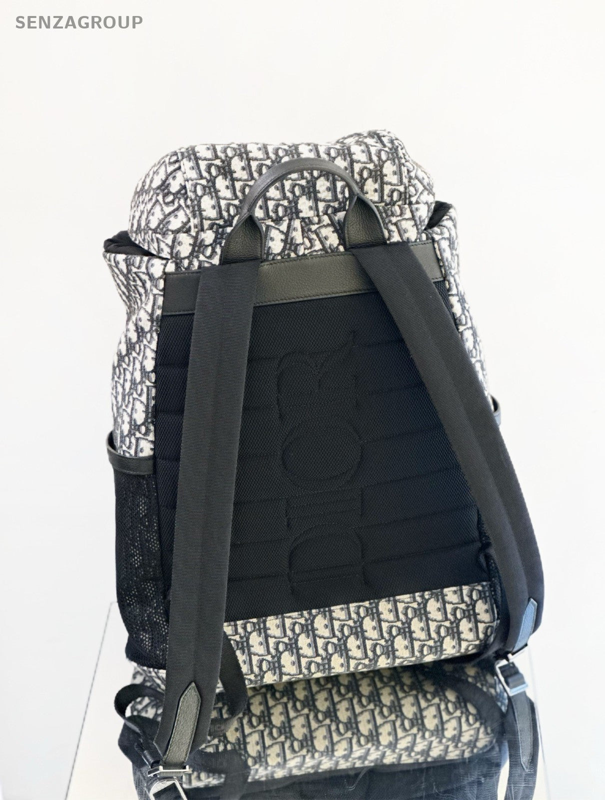 Christian Dior DIOR8 Oblique Shoulder Backpack Black Women