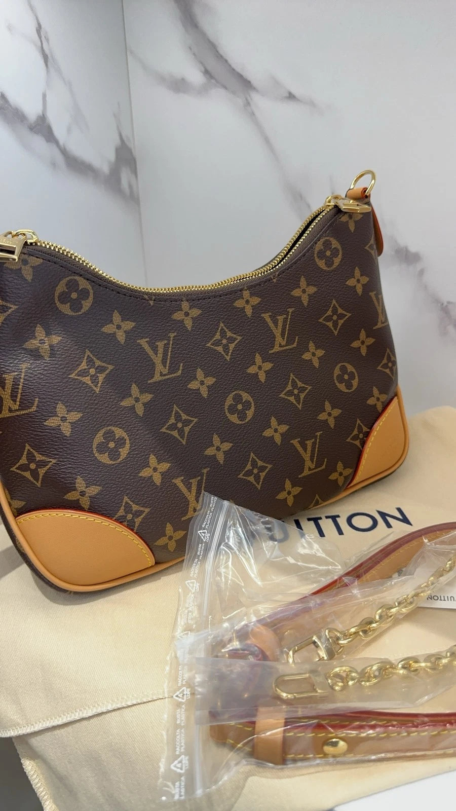 Louis Vuitton Boulogne Classic Monogram Canvas Shoulder Crossbody
