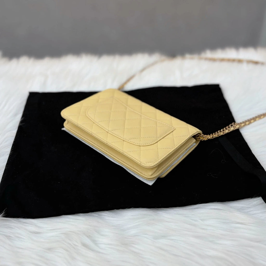 CHANEL Yellow WOC Crossbody Bag For Women