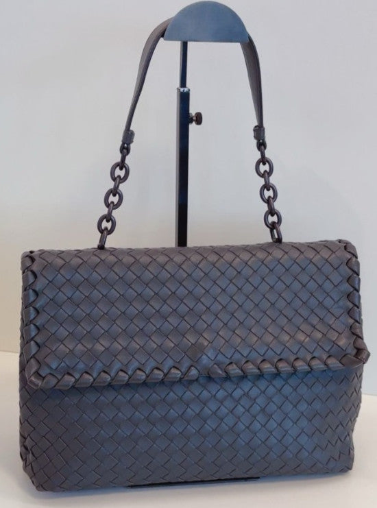 Bottega Veneta Olimpia Chain Strap Dark Grey Shoulder bag