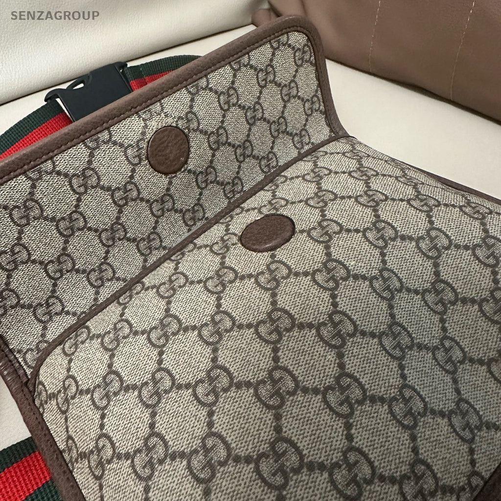 Gucci Supreme GG Marmont Tiger Shoulder Bag Beige Brown Women Classic