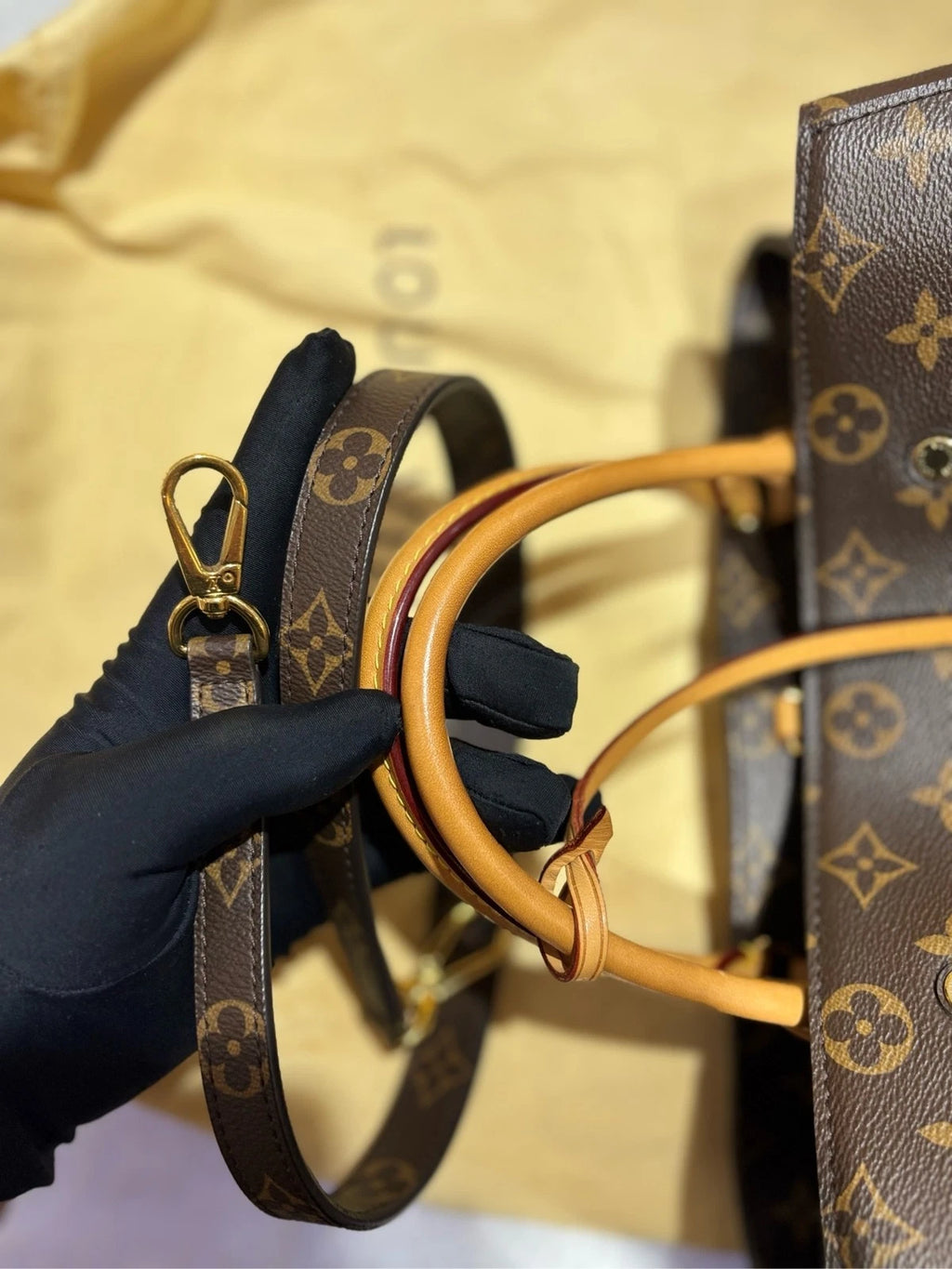 Louis Vuitton Monogram Large Montaigne Shoulder Handbag For Women