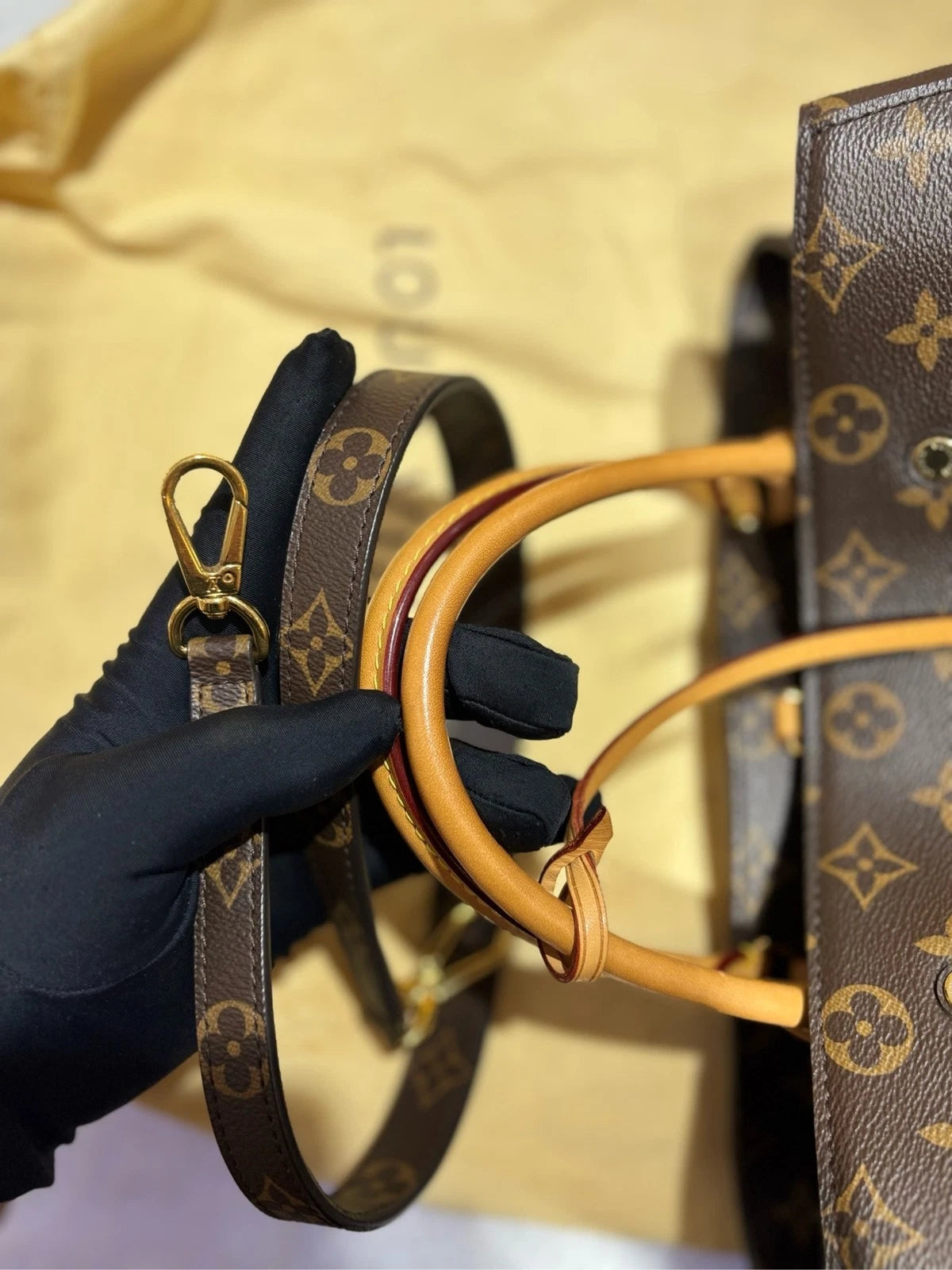 Louis Vuitton Monogram Large Montaigne Shoulder Handbag For Women