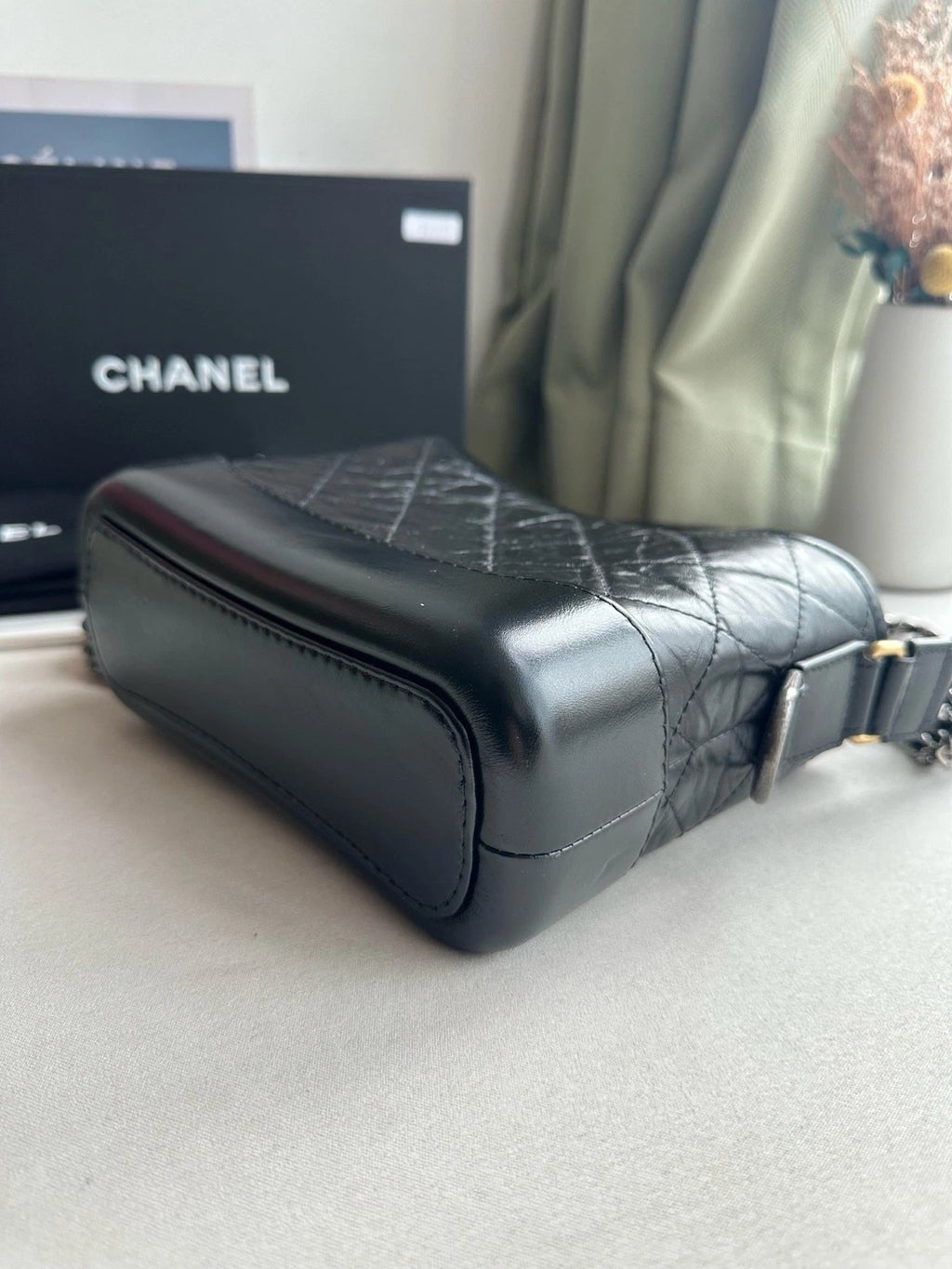 CHANEL Black Calfskin Small Shoulder Crossbody Bag For Women