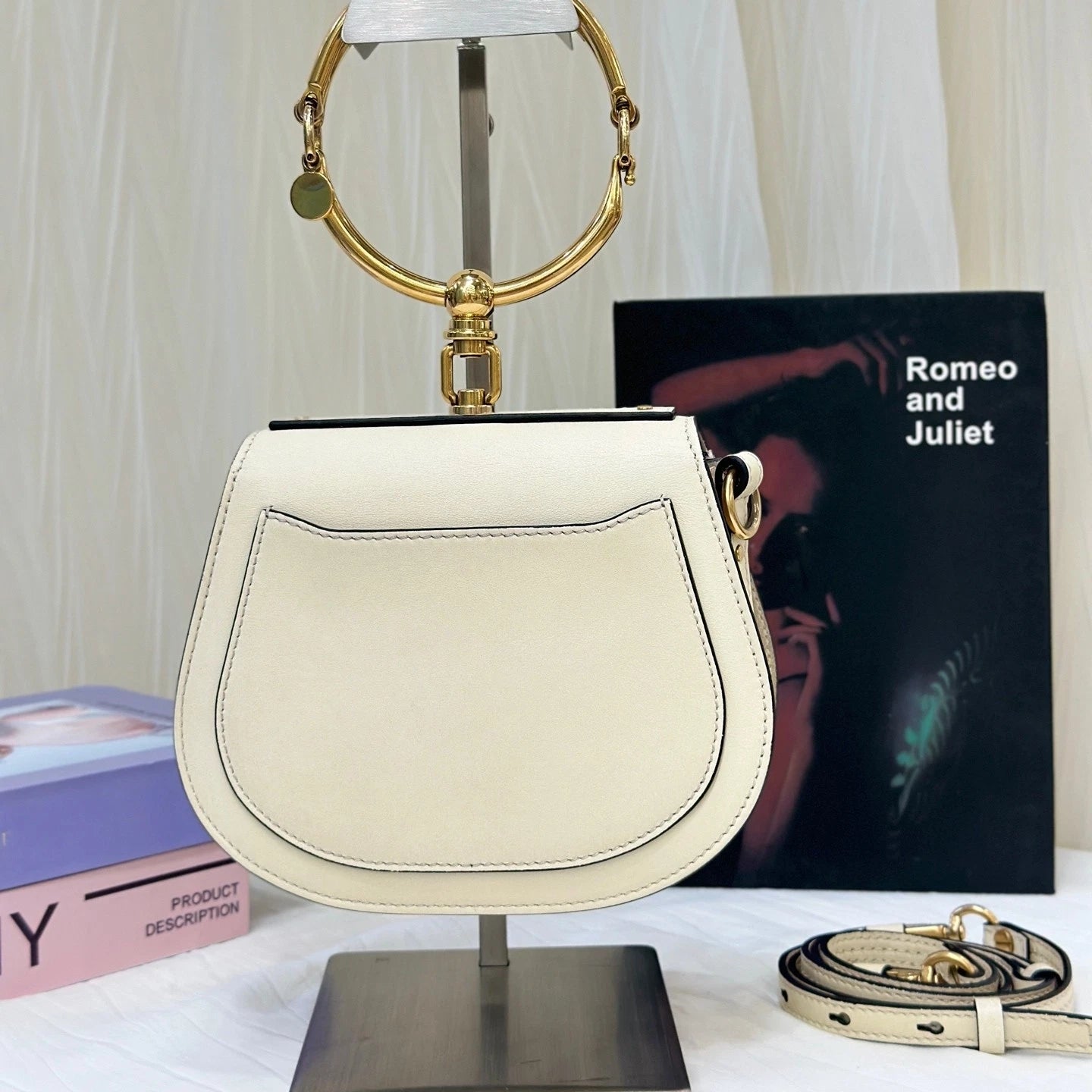 Chloe Cream White Leather Handbag Crossbody Bag For Women