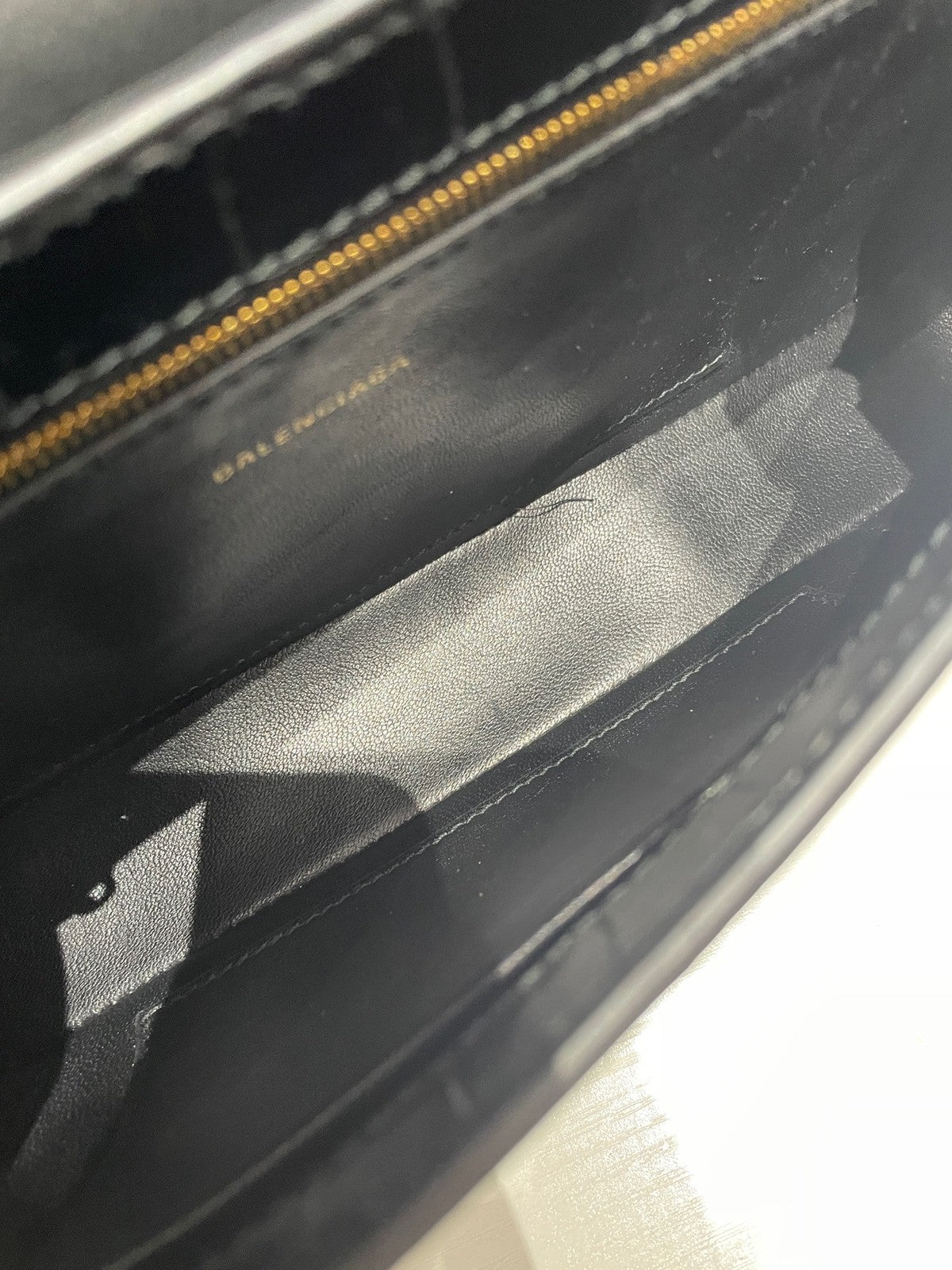Balenciaga Black Gold Flap Bag Classic Shoulder Crossbody Women's Fashion