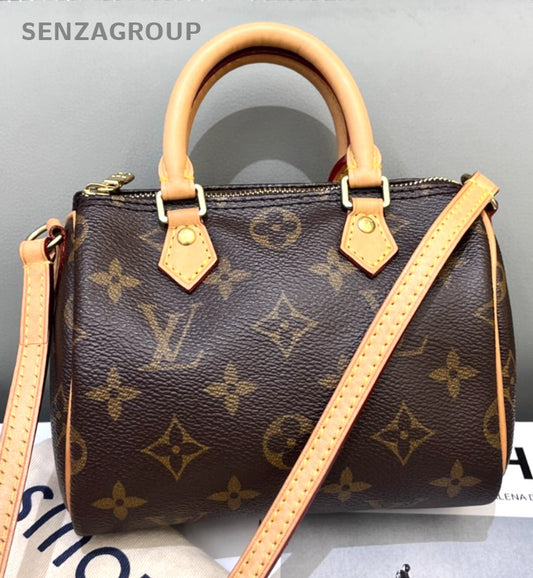 Louis Vuitton Nano Speedy Monogram Top Handle Shoulder bag Crossbody Women