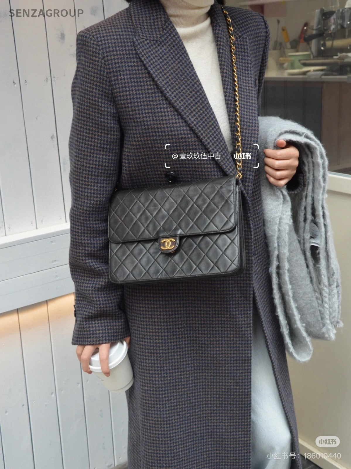 CHANEL Classic Flap Diamond pattern Vintage Shoulder bag Crossbody