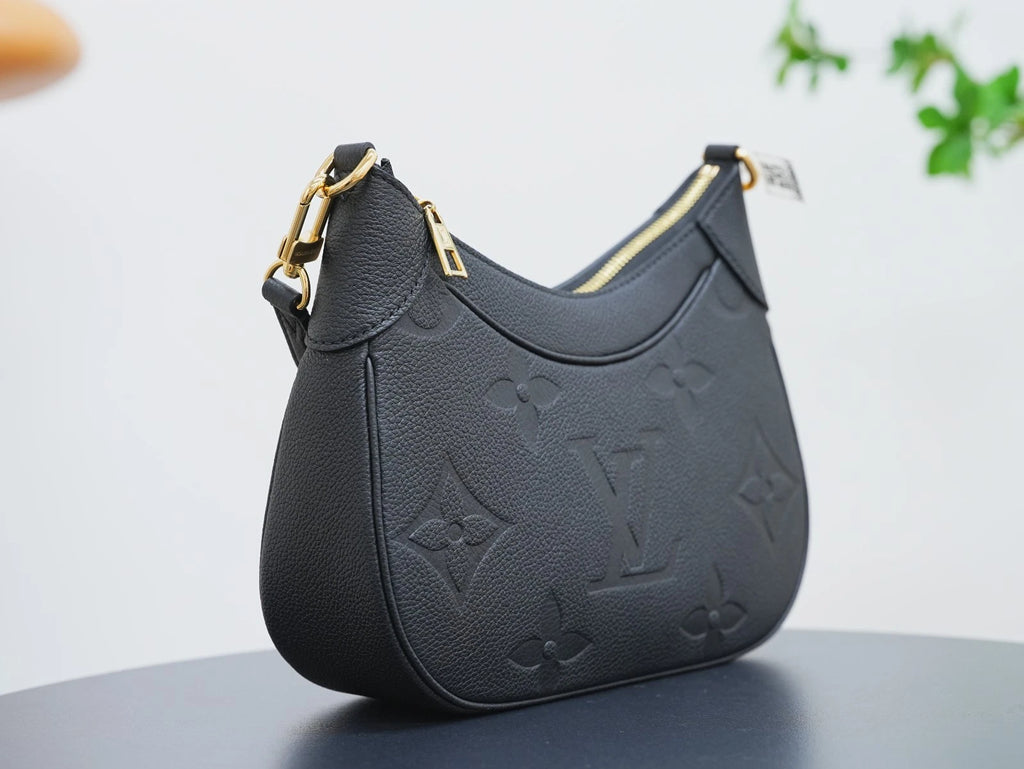 Louis Vuitton Bagatelle Monogram Empreinte Black Gold Shoulder Bag Excellent