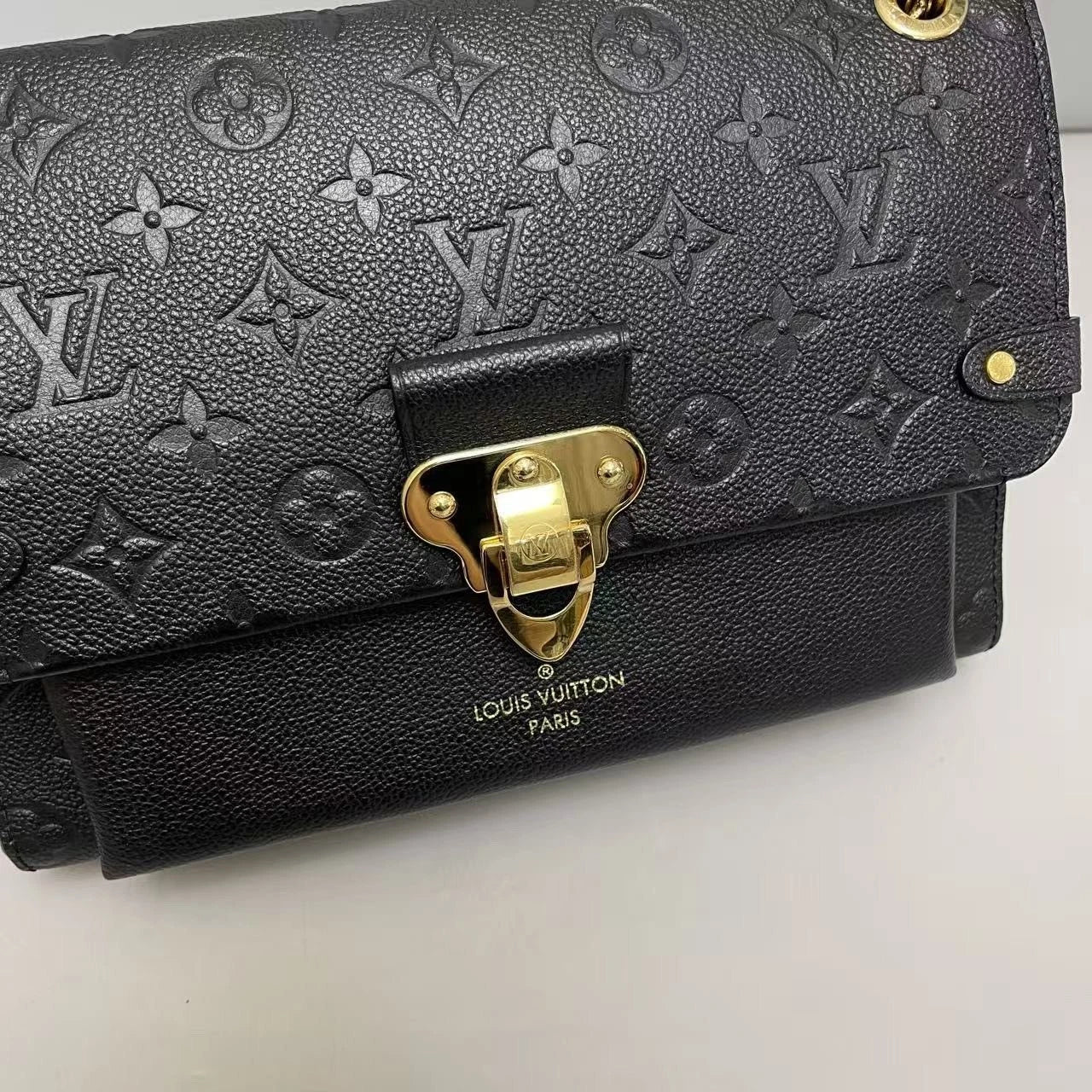 Louis Vuitton Vavin Black Gold Shoulder Bag Crossbody Excellent