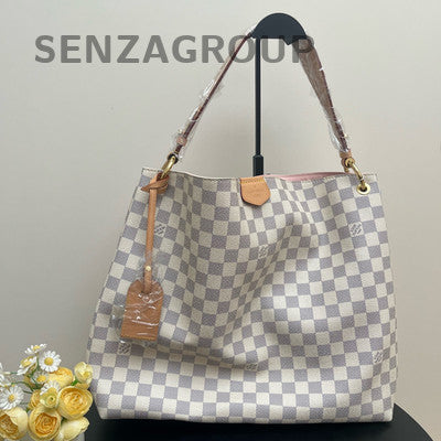 Louis Vuitton Damier Ebene Graceful MM Shoulder Bag Classic Women