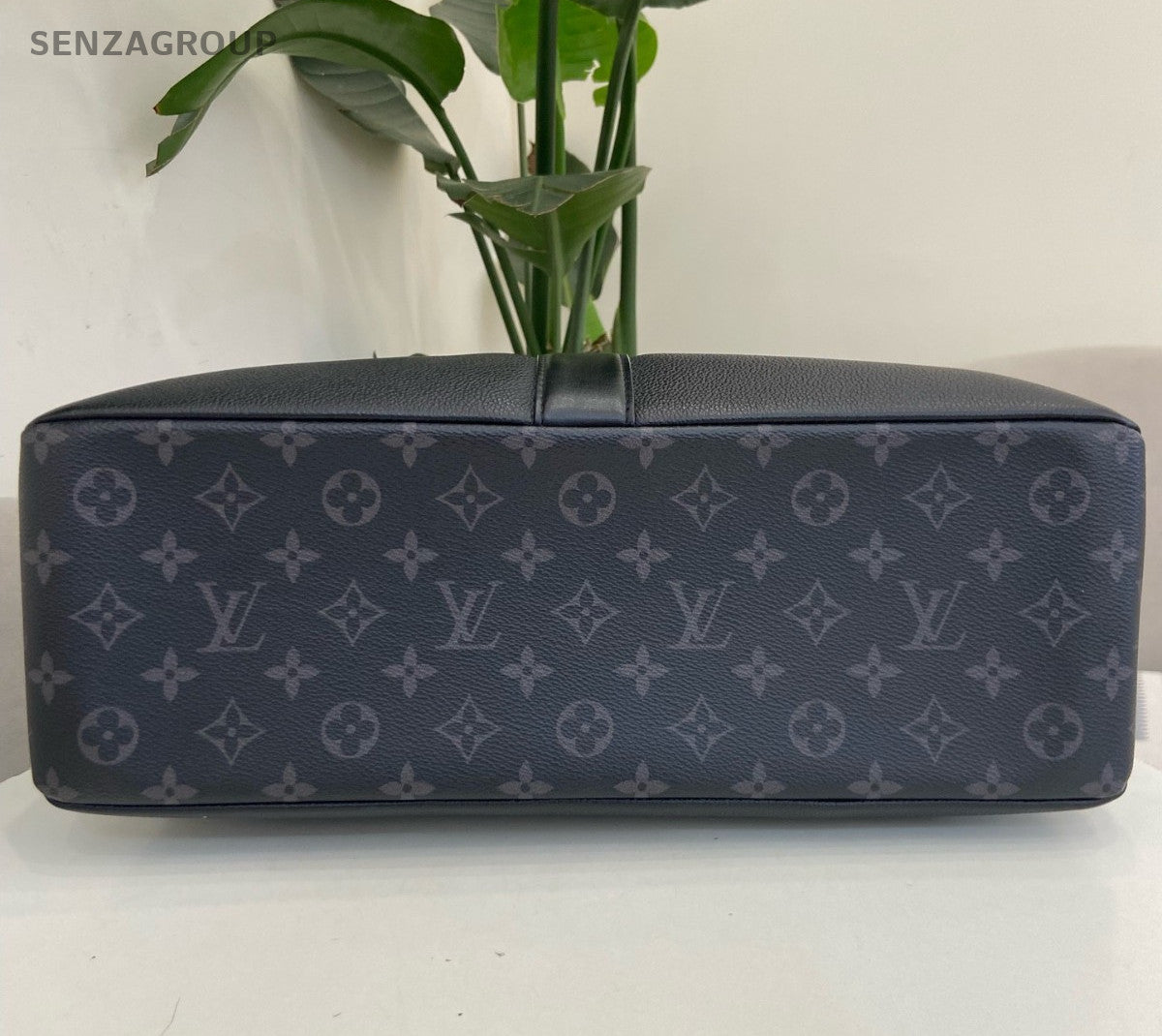 Louis Vuitton Saumur Tote Monogram Top Handle Bag Black Unisex Adults Classic
