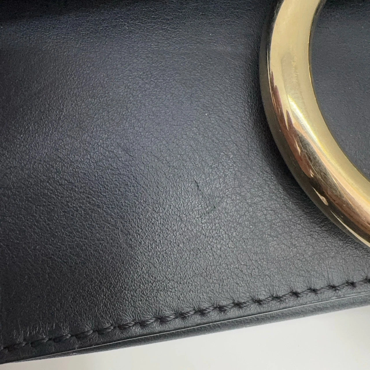 Chloe Faye Black Suede Flap Chain Shoulder Crossbody Bag for Women