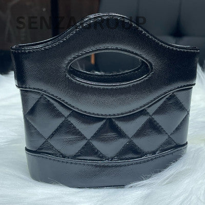 Chanel 31 Mini Black Gold Chain Shoulder Crossbody Bag Quilted Pattern