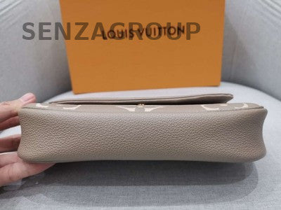 Louis Vuitton Monogram Ivy Grey Gold Shoulder Crossbody Bag Women's Classic