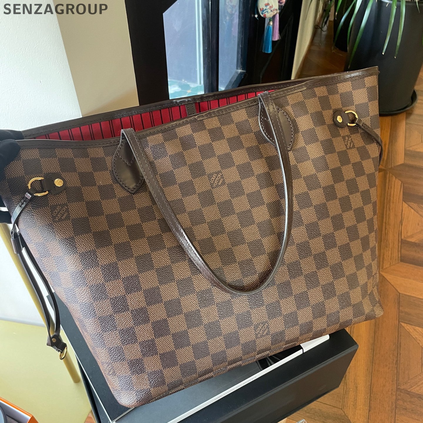 Louis Vuitton Damier Ebene Neverfull MM Tote Bag - Classic Women's Shoulder Bag