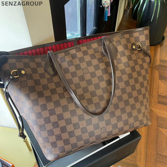 Louis Vuitton Damier Ebene Neverfull MM Tote Bag - Classic Women's Shoulder Bag