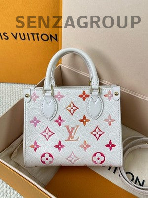Louis Vuitton OnTheGo BB Strawberry White Tote Bag Women Classic