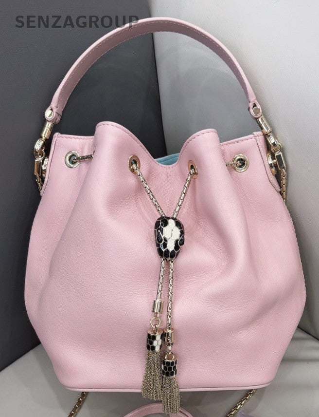 Hermes L3 Garden Bucket Shoulder Bag Purple Blue Used Women Classic Designer