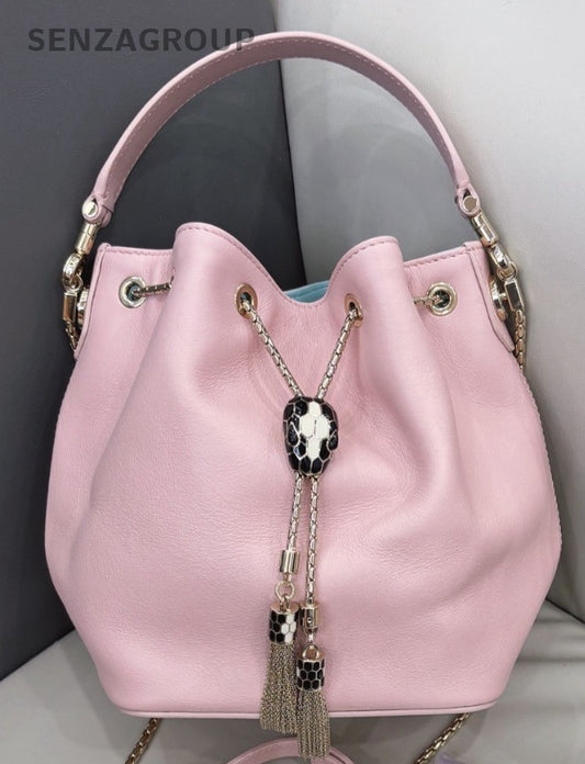 Hermes L3 Garden Bucket Shoulder Bag Purple Blue Used Women Classic Designer
