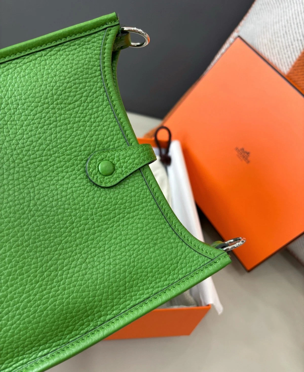 Hermes Mini Evelyne Green Shoulder Crossbody Bag Women Fashion