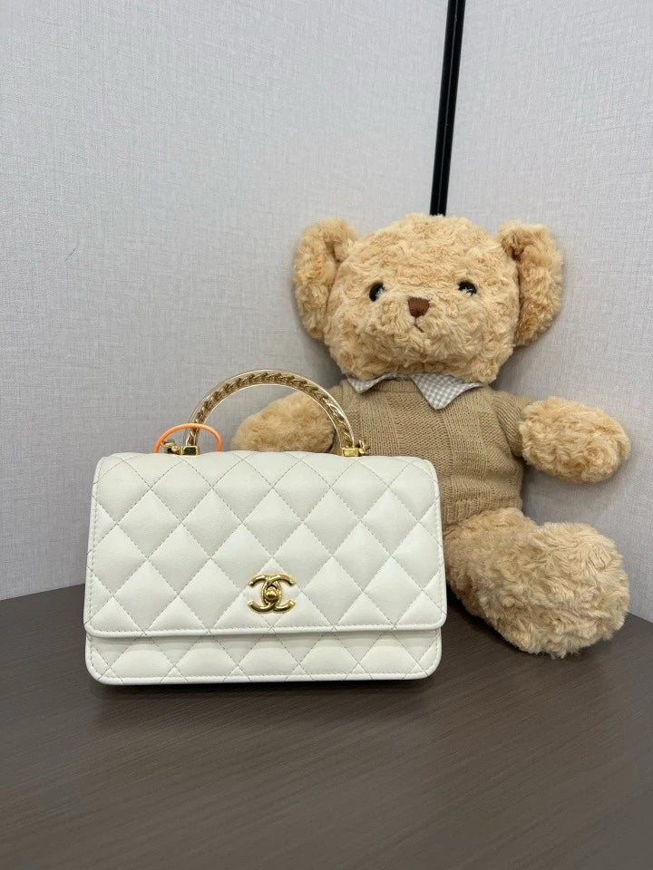 CHANEL Small WOC White Crossbody Bag For Women