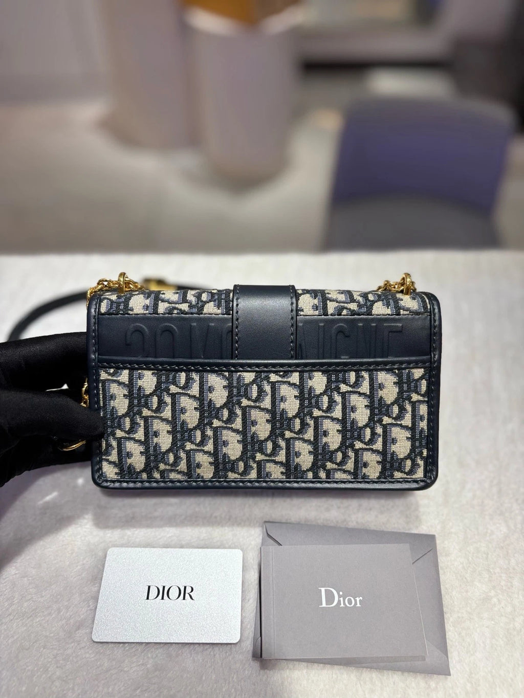 Dior Oblique Montaigne30 Small Chain Shoulder Bag For Women