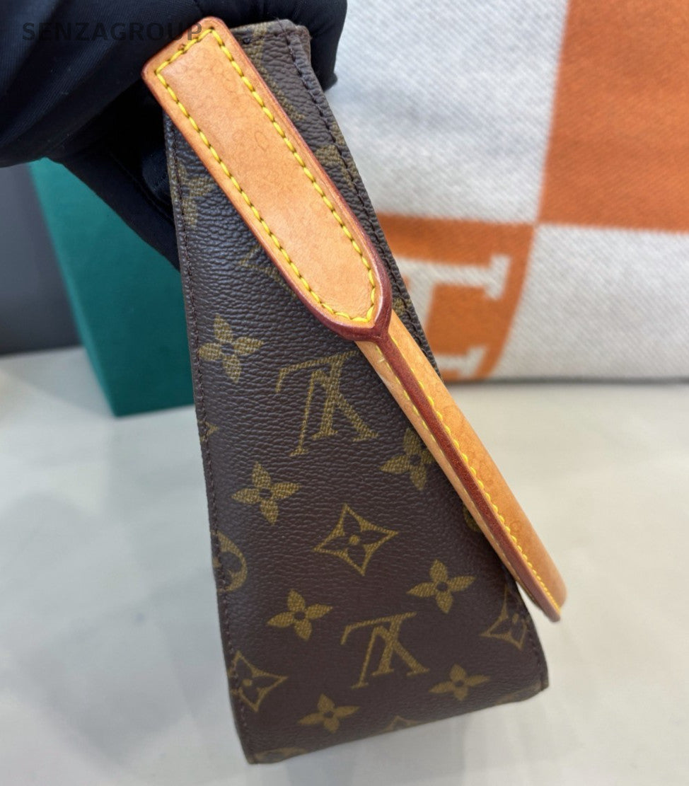 Louis Vuitton Looping Monogram Shoulder Bag Brown Gold Women Classic