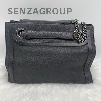 Bvlgari Chain Shoulder Bag Black Silver Women's Fashion Classic