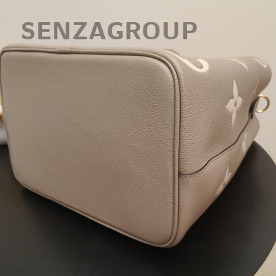 Louis Vuitton Monogram Bucket Shoulder Crossbody Bag Grey Gold Women
