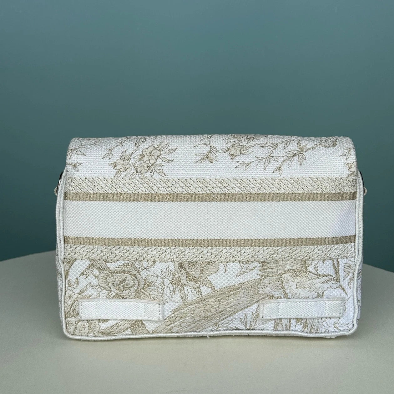 Christian Dior Camp Oblique Shoulder Bag Crossbody White Silver Women Classic